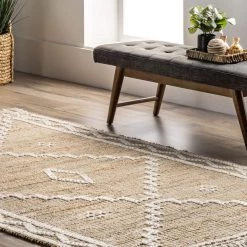 NuLOOM Viola Hand Loomed Jute And Wool Textured Tassel Area Rug New Arrivals