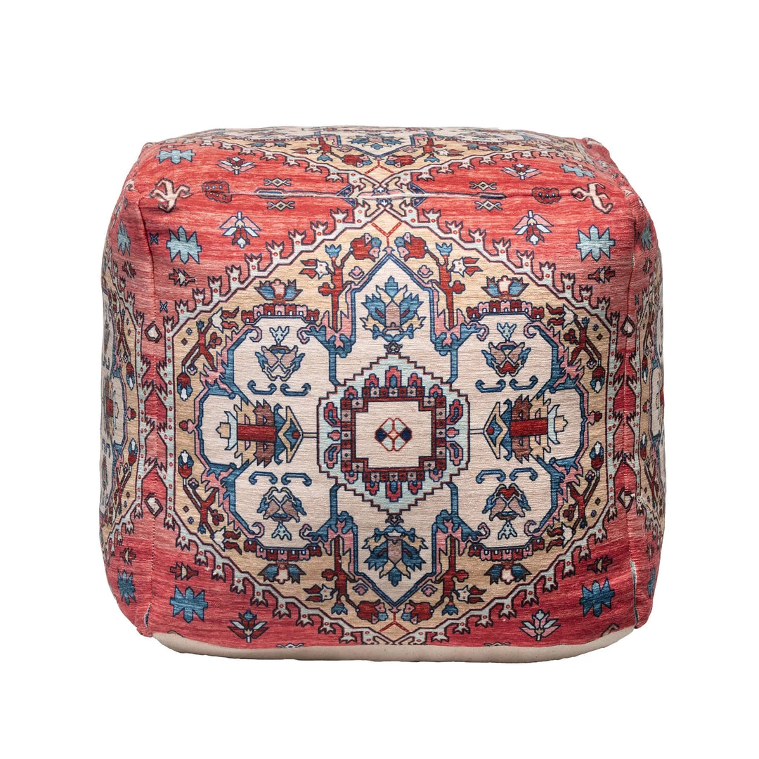 NuLOOM Boho Medallion Ottoman Pouf 1 NuLOOM Boho Medallion Ottoman Pouf