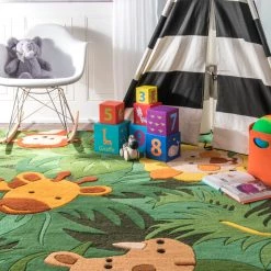 NuLOOM Hand Tufted King Of The Jungle Area Rug Kids 6 NuLOOM Hand Tufted King Of The Jungle Area Rug Kids