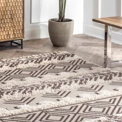 NuLOOM Zuri Shaggy Banded Tribal Area Rug New Arrivals