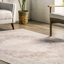 NuLOOM New Arrivals Rosa Machine Washable Distressed Vintage Medallion Area Rug 19 NuLOOM New Arrivals Rosa Machine Washable Distressed Vintage Medallion Area Rug