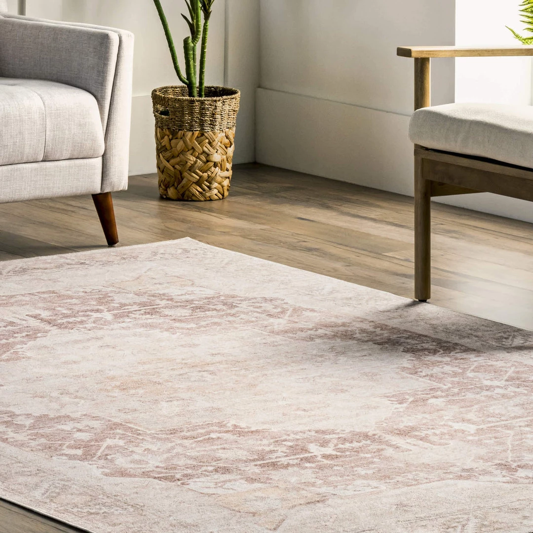 NuLOOM New Arrivals Rosa Machine Washable Distressed Vintage Medallion Area Rug 9 NuLOOM New Arrivals Rosa Machine Washable Distressed Vintage Medallion Area Rug