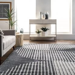 NuLOOM New Arrivals Shayla Contemporary Abstract Striped Area Rug