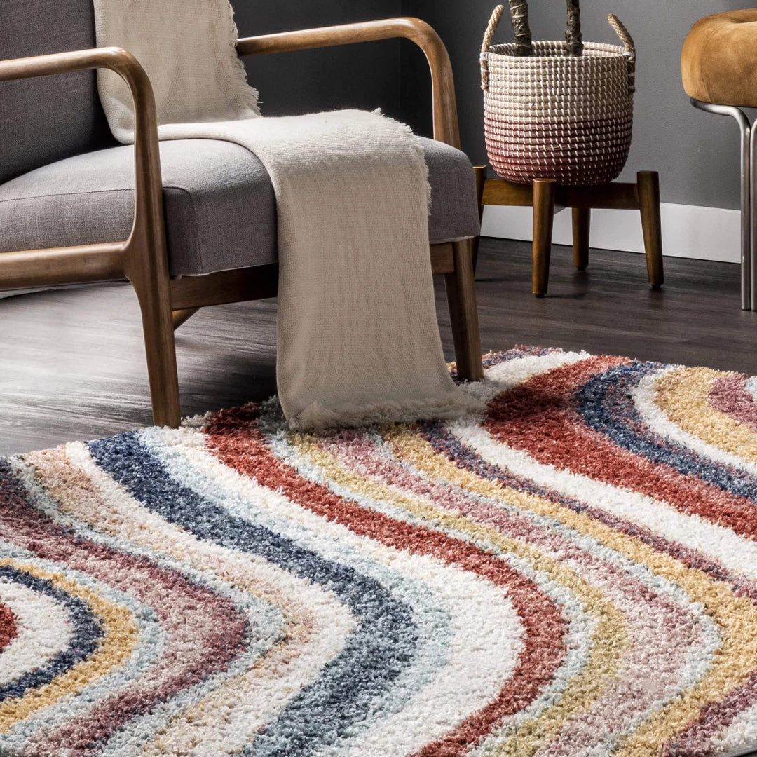 NuLOOM Cynthia Cozy Shaggy Wavy Stripes Area Rug 9 NuLOOM Cynthia Cozy Shaggy Wavy Stripes Area Rug