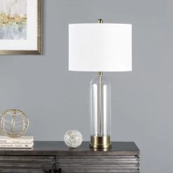 NuLOOM New Arrivals Bayhill 28" Glass Table Lamp 42 NuLOOM New Arrivals Bayhill 28