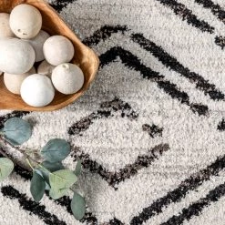 NuLOOM Merri Distressed Geometric Cotton Blend Area Rug New Arrivals