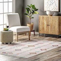 NuLOOM New Arrivals Kiya Machine Washable Moroccan Tribal Geometric Area Rug