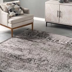 NuLOOM Prestyn Machine Washable Faded Tribal Trellis Area Rug New Arrivals