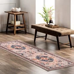 NuLOOM Nevaeh Machine Washable Bohemian Medallion Area Rug