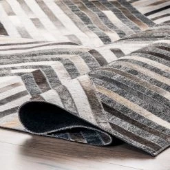NuLOOM New Arrivals Mikah Leather Modern Centerpiece Area Rug