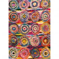 NuLOOM Kindra Circles Shaggy Area Rug Contemporary