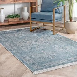 NuLOOM Vintage Floral Elyse Fringe Rug Area Rug New Arrivals