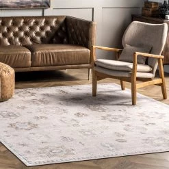 NuLOOM New Arrivals Krystin Machine Washable Distressed Area Rug