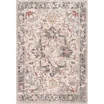 NuLOOM Maren Hand Knotted Castle Medallion Area Rug 1 NuLOOM Maren Hand Knotted Castle Medallion Area Rug