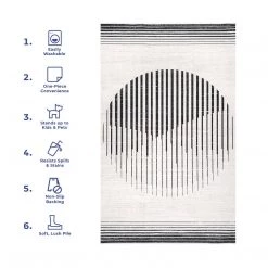 NuLOOM Francesca Machine Washable Contemporary Moon Area Rug 24 NuLOOM Francesca Machine Washable Contemporary Moon Area Rug