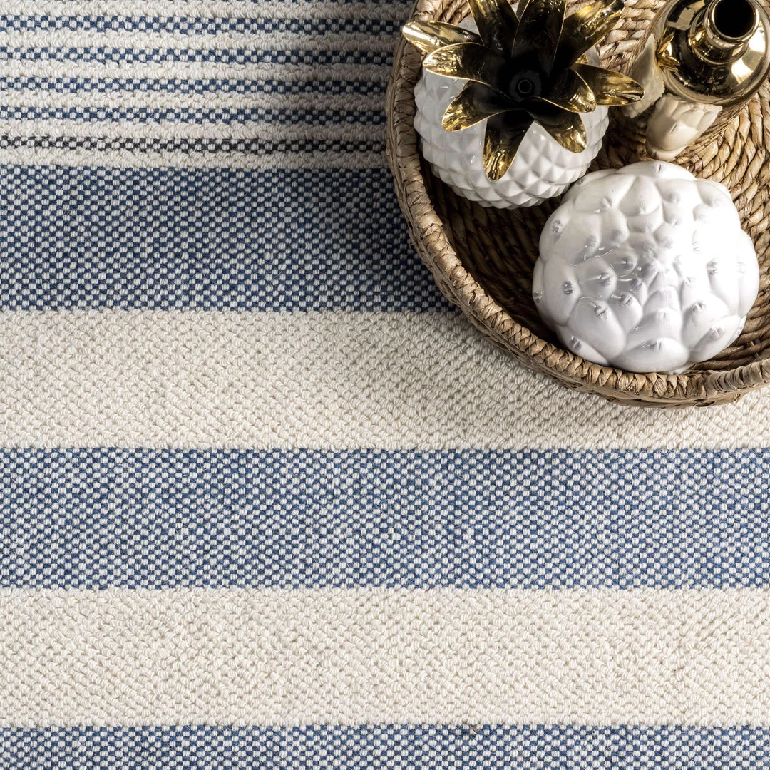 NuLOOM Jennie Hand Loomed Wool Striped Flatweave Fringe Area Rug New Arrivals 6 NuLOOM Jennie Hand Loomed Wool Striped Flatweave Fringe Area Rug New Arrivals