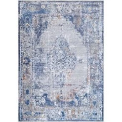 NuLOOM Vintage Danielle Medallion Fringe Area Rug