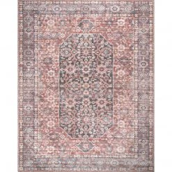 NuLOOM New Arrivals Darcey Machine Washable Traditional Floral Medallion Area Rug