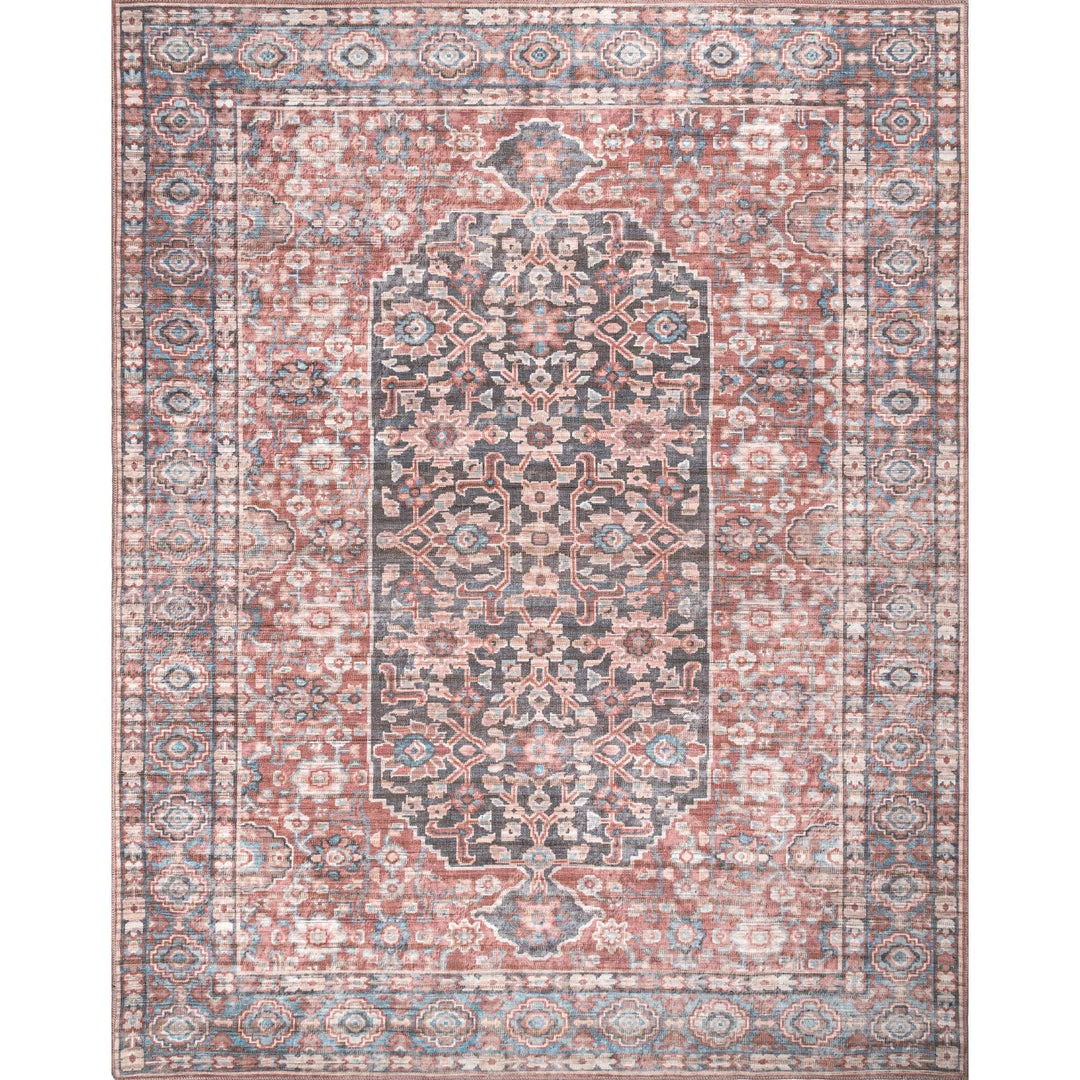 NuLOOM New Arrivals Darcey Machine Washable Traditional Floral Medallion Area Rug 1 NuLOOM New Arrivals Darcey Machine Washable Traditional Floral Medallion Area Rug
