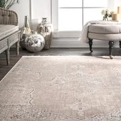 NuLOOM New Arrivals Vintage Medallion Cantrell Fringe Area Rug 37 NuLOOM New Arrivals Vintage Medallion Cantrell Fringe Area Rug