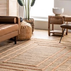 NuLOOM New Arrivals Caile Hand Loomed Raised Geometric Jute Area Rug