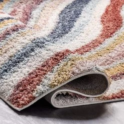 NuLOOM Cynthia Cozy Shaggy Wavy Stripes Area Rug 12 NuLOOM Cynthia Cozy Shaggy Wavy Stripes Area Rug