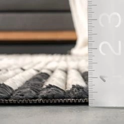 NuLOOM Lucia Scrolling Panels Fringed Area Rug