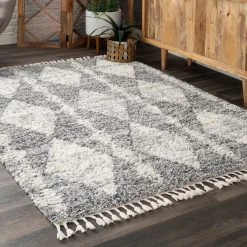 NuLOOM New Arrivals Selah Geometric Shag Area Rug