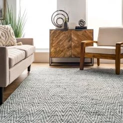 NuLOOM Hand Woven Chevron Rochell Area Rug Contemporary