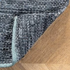 NuLOOM Farren Hand Woven Diamond Leather Area Rug