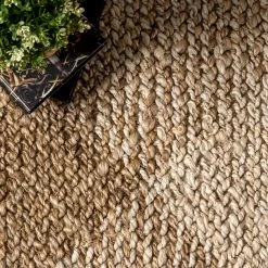 NuLOOM Lilah Hand Woven Jute And Cotton Plaid New Arrivals