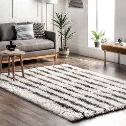NuLOOM Augusta Striped Shag Area Rug