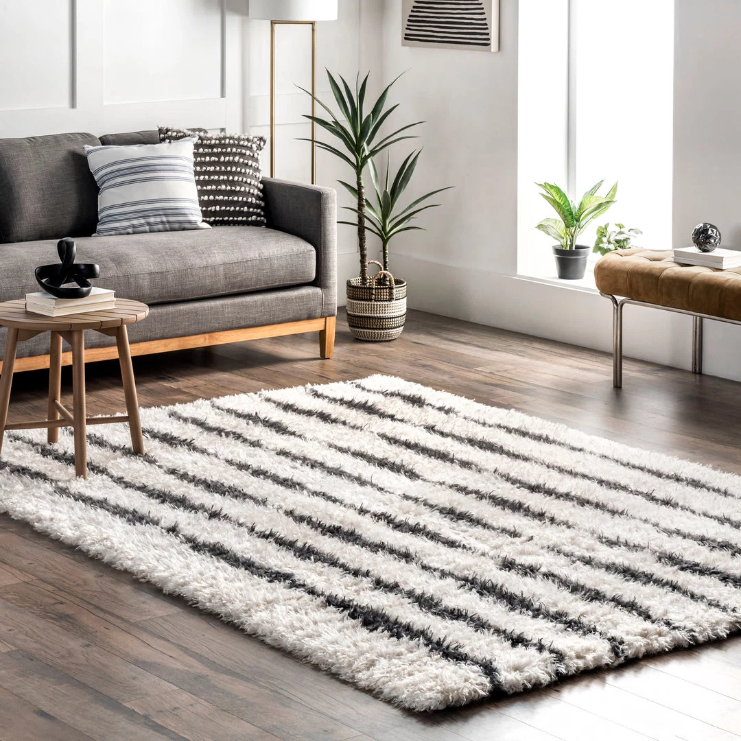 NuLOOM Augusta Striped Shag Area Rug 2 NuLOOM Augusta Striped Shag Area Rug