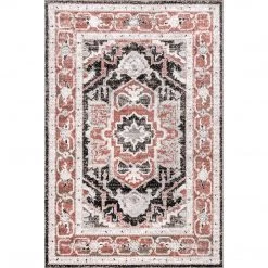 NuLOOM Deanna Distressed Traditional Medallion Cotton Blend Area Rug New Arrivals