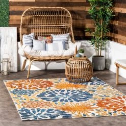 NuLOOM Floret Raised Indoor/Outdoor Area Rug