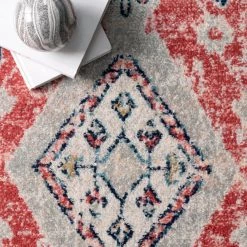 NuLOOM New Arrivals Juliette Vintage Diamond Medallion Area Rug