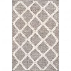 NuLOOM New Arrivals River Hand Woven Textured Trellis Wool Area Rug