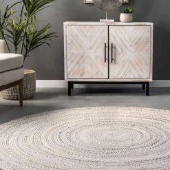 NuLOOM Kyla Handmade Braided Farmhouse Round Area Rug New Arrivals 42 NuLOOM Kyla Handmade Braided Farmhouse Round Area Rug New Arrivals