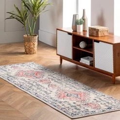 NuLOOM New Arrivals Juliette Vintage Diamond Medallion Area Rug