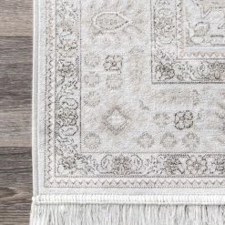 NuLOOM New Arrivals Vintage Medallion Amerie Fringe Area Rug