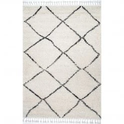 NuLOOM New Arrivals Jessie Moroccan Lattice Tassel Area Rug