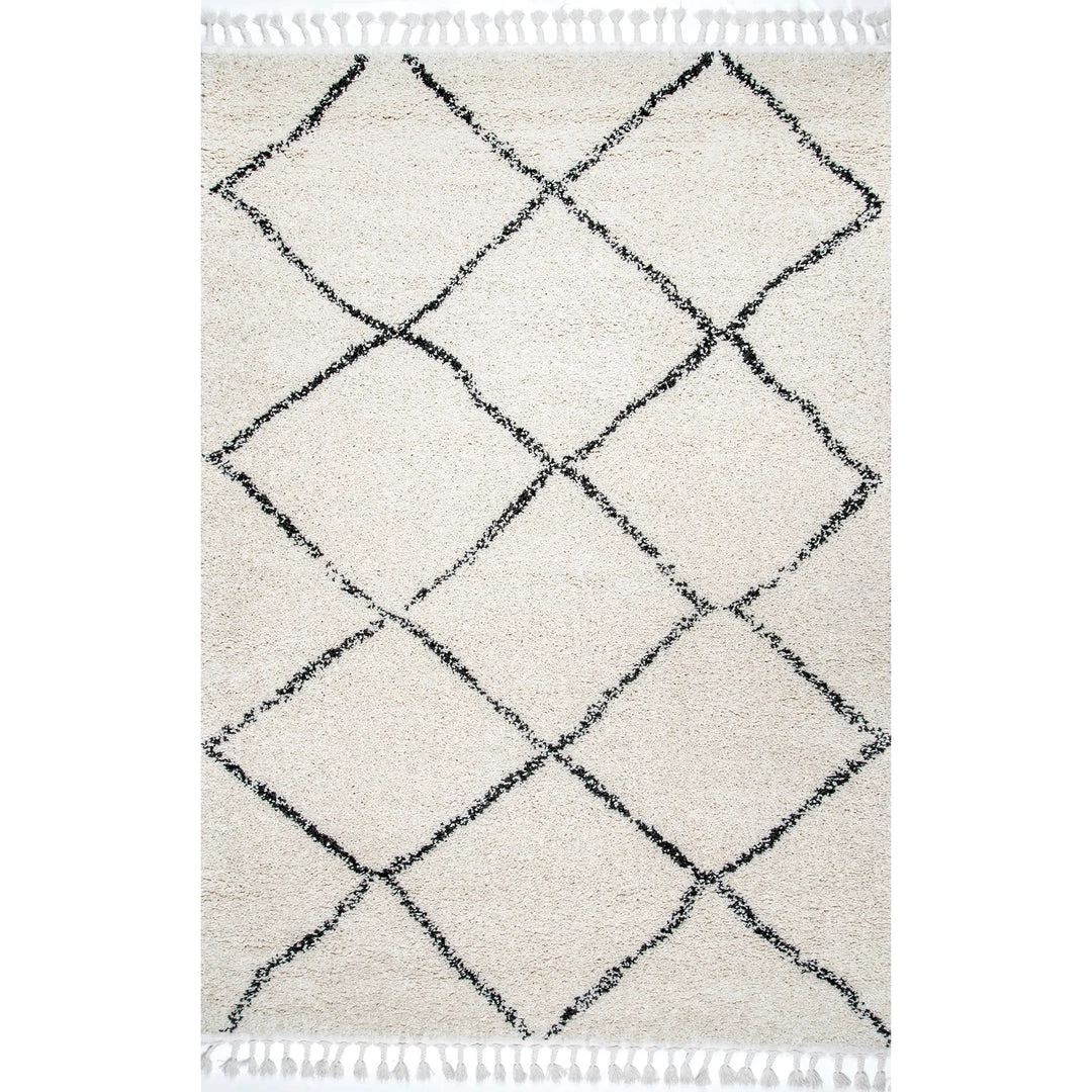 NuLOOM New Arrivals Jessie Moroccan Lattice Tassel Area Rug 1 NuLOOM New Arrivals Jessie Moroccan Lattice Tassel Area Rug