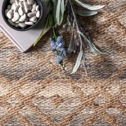 NuLOOM Talia Flatweave Jute & Wool Geometric Lattice Area Rug