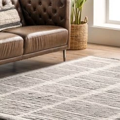 NuLOOM Paneled Pinstripes Wool Washable Area Rug 19 NuLOOM Paneled Pinstripes Wool Washable Area Rug