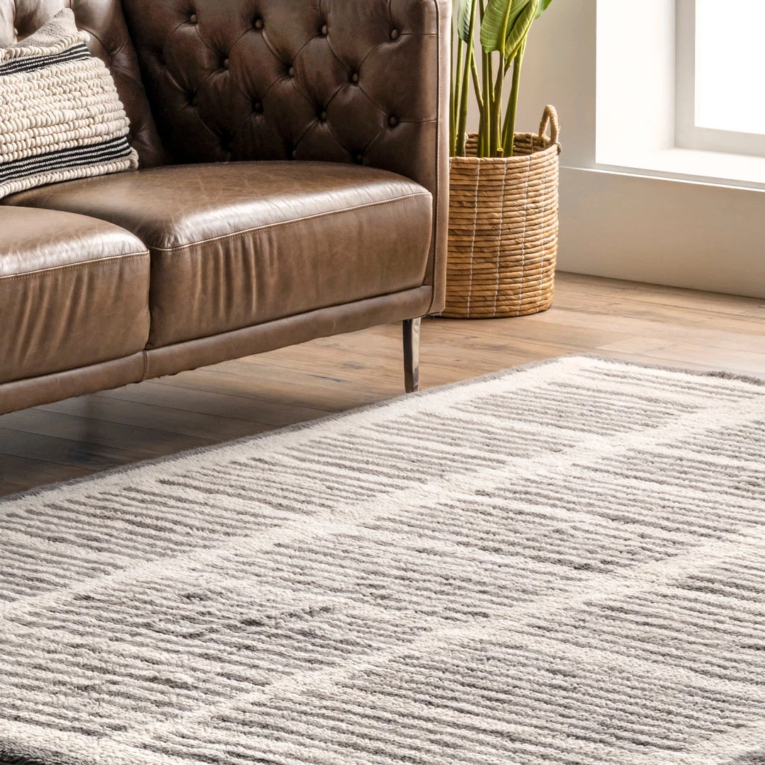 NuLOOM Paneled Pinstripes Wool Washable Area Rug 9 NuLOOM Paneled Pinstripes Wool Washable Area Rug