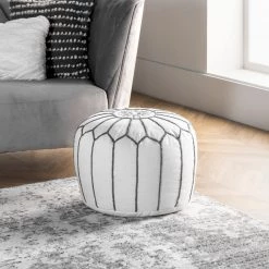 NuLOOM Classic Moroccan Cotton Filled Ottoman Pouf New Arrivals