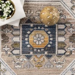 NuLOOM Jocelyn Global Inspired Medallion Fringe Area Rug
