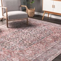 NuLOOM New Arrivals Darcey Machine Washable Traditional Floral Medallion Area Rug 28 NuLOOM New Arrivals Darcey Machine Washable Traditional Floral Medallion Area Rug