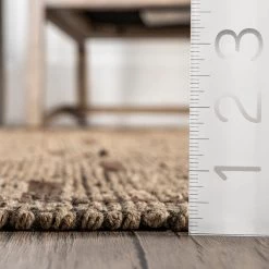 NuLOOM Maxine Handmade Jute And Leather Global Inspired Fringe Area Rug New Arrivals