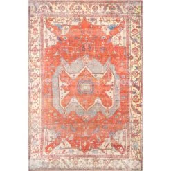 NuLOOM Jessamin Printed Winged Heraldry Flatweave Medium